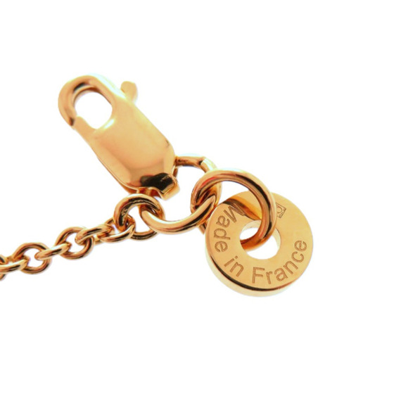 Unused Herms Cor H GP Swift Necklace in Mauve Pale - Picture 7 of 7